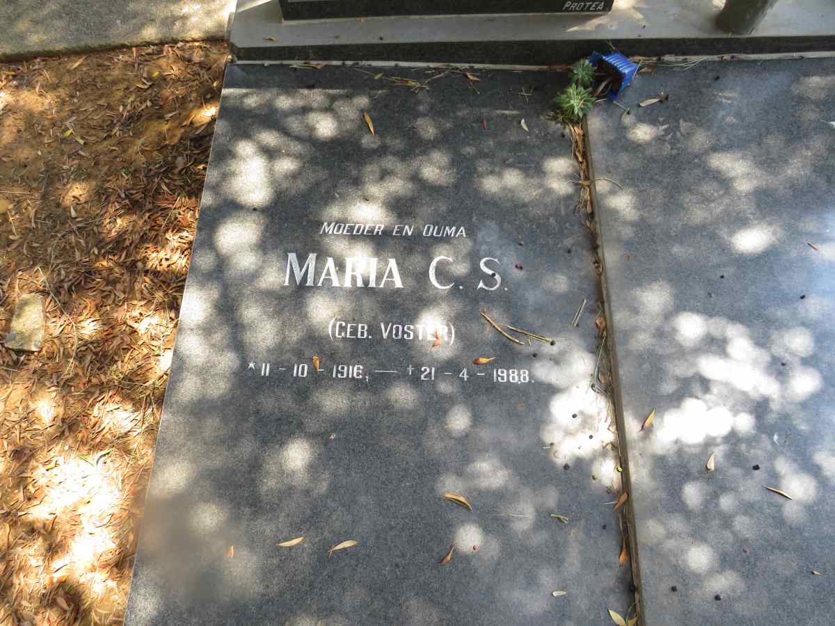 JOHNSON Willem J.L. 1909-1978 & Maria C.S. VOSTER 1916-1988 :: JOHNSON J.A. 1942-2007 & C.J. 1945-2021_2