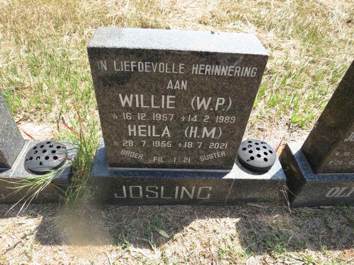 JOSLING H.M. 1955-2021 :: JOSLING W.P. 1957-1989