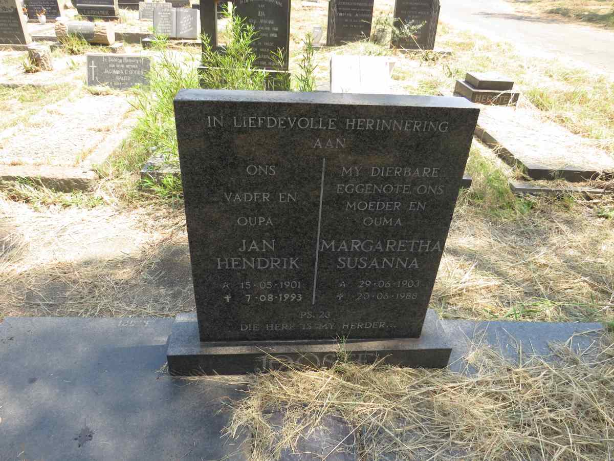 JOOSTE Jan Hendrik 1901-1993 & Margaretha Susanna 1903-1988