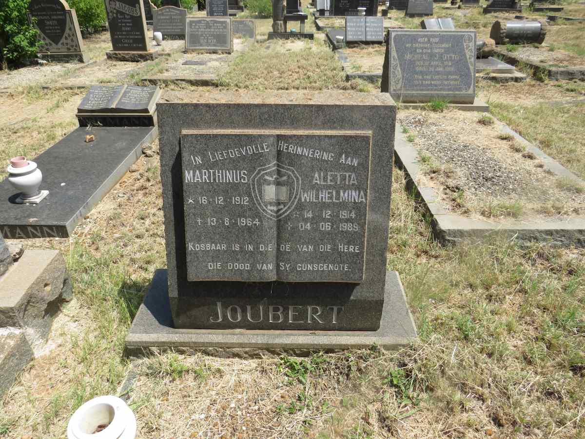 JOUBERT Marthinus 1912-1964 & Aletta Wilhelmina 1914-1989