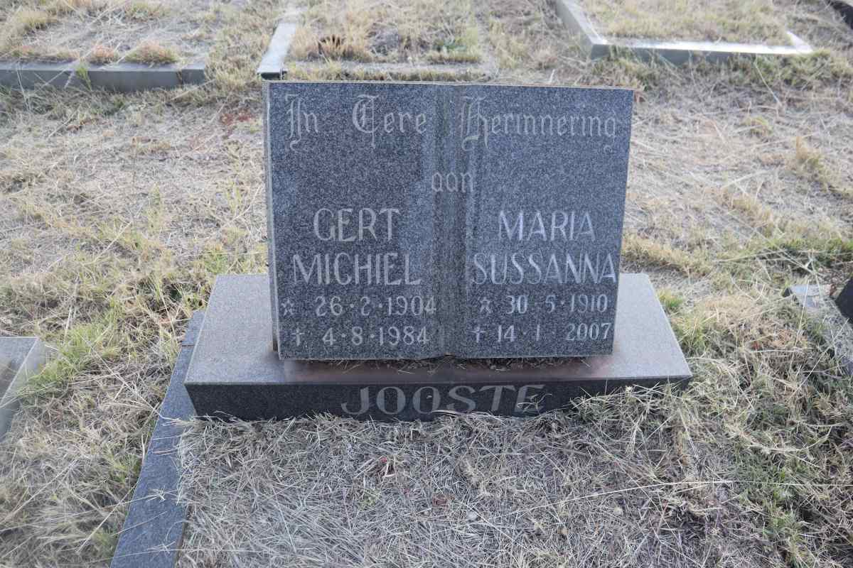 JOOSTE Gert Michiel 1904-1984 & Maria Sussanna 1910-2007