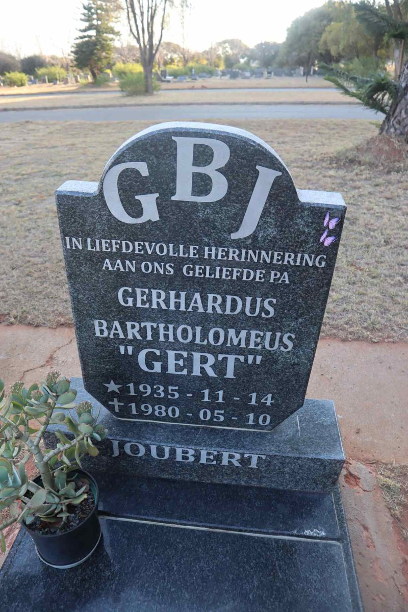 JOUBERT Gerhardus Bartholomeus 1935-1980
