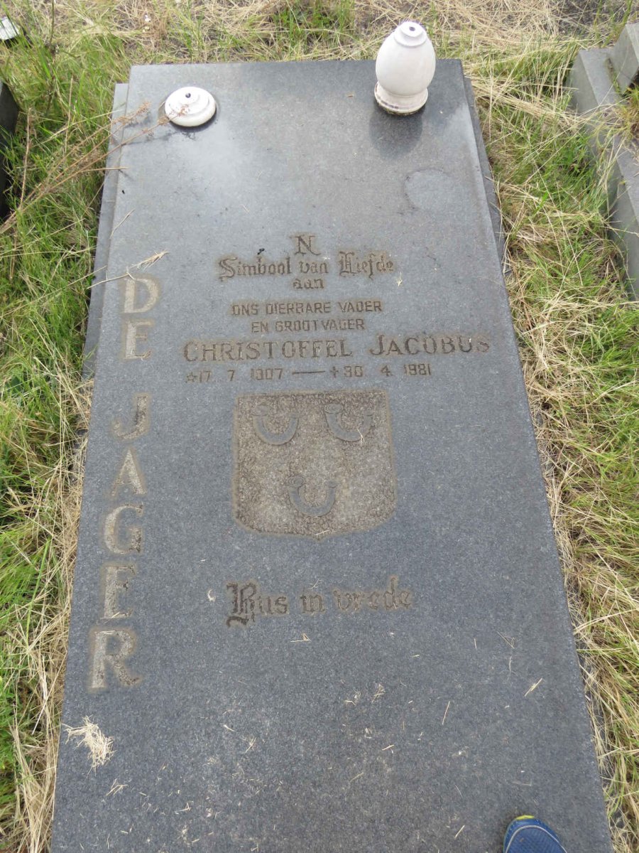 JAGER Christoffel Jacobus, de 1907-1981