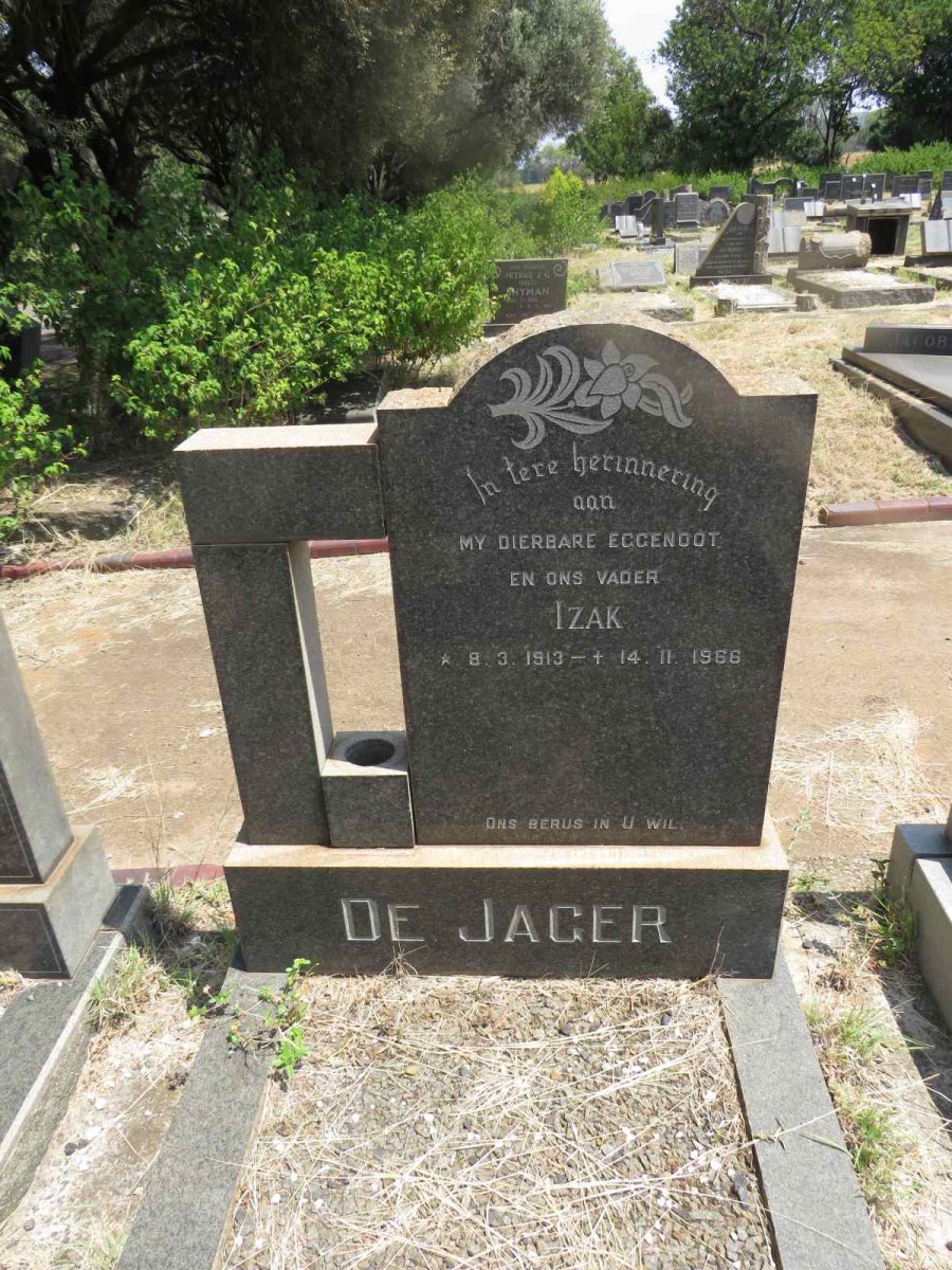 JAGER Izak, de 1913-1966