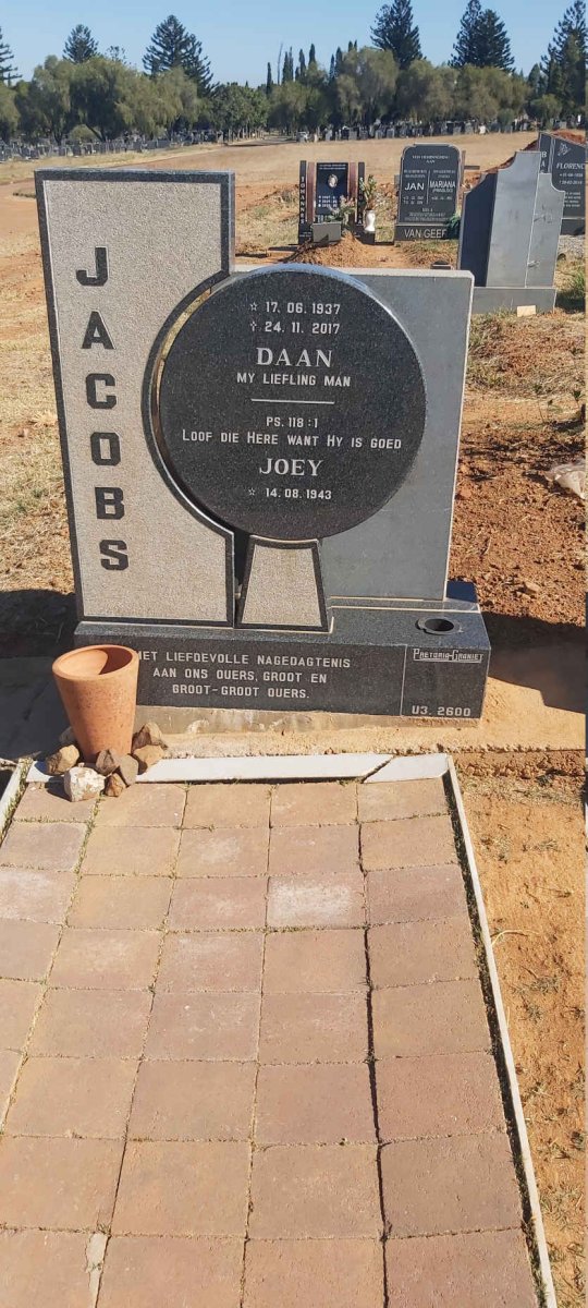 JACOBS Daan 1937-2017 &amp; Joey 1943-