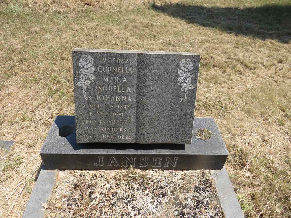 JANSEN Cornelia Maria Isobella Johanna 1893-1981