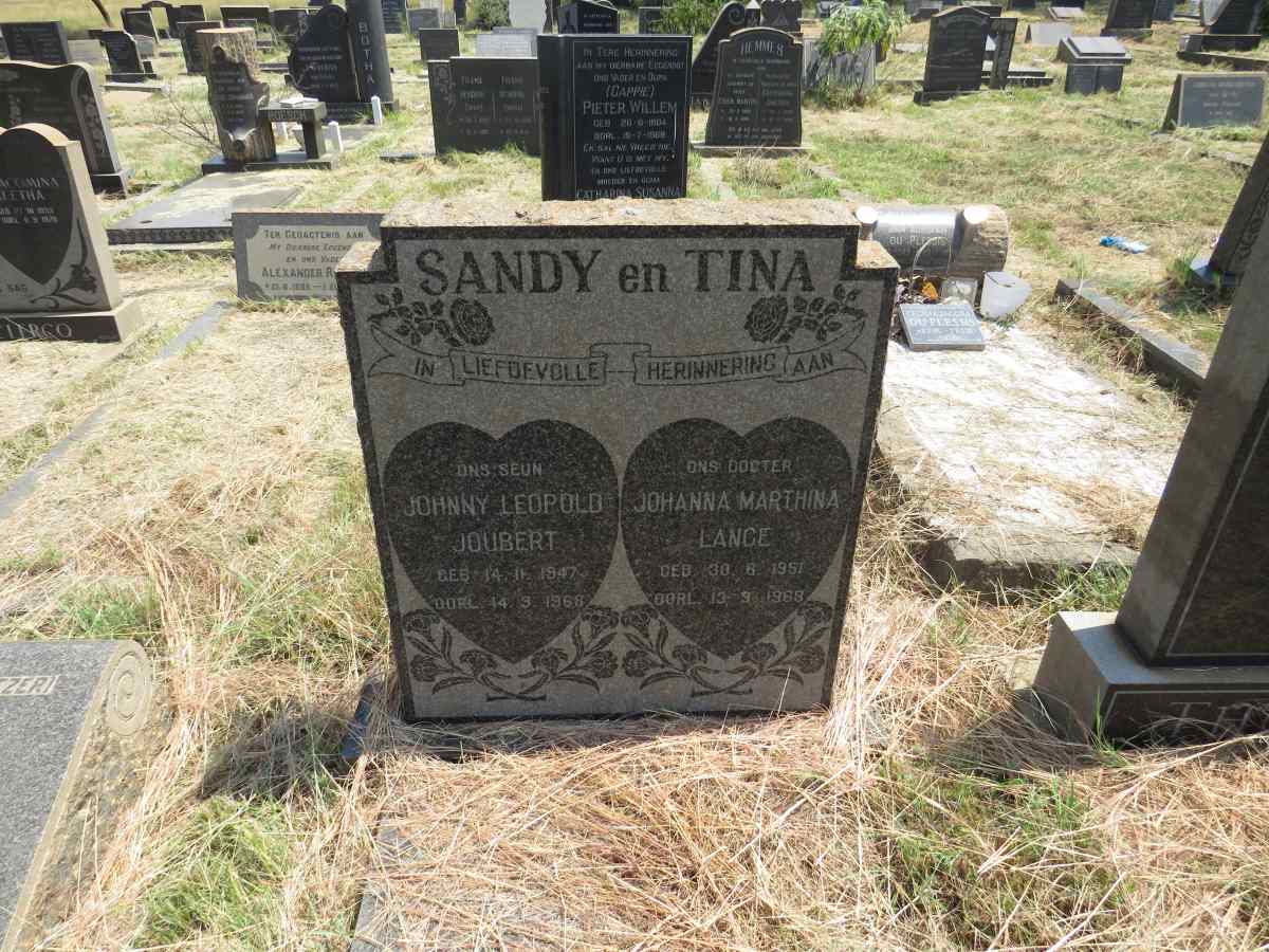 JOUBERT Johnny Leopold 1947-1968 & Johanna Marthina LANGE 1951-1988