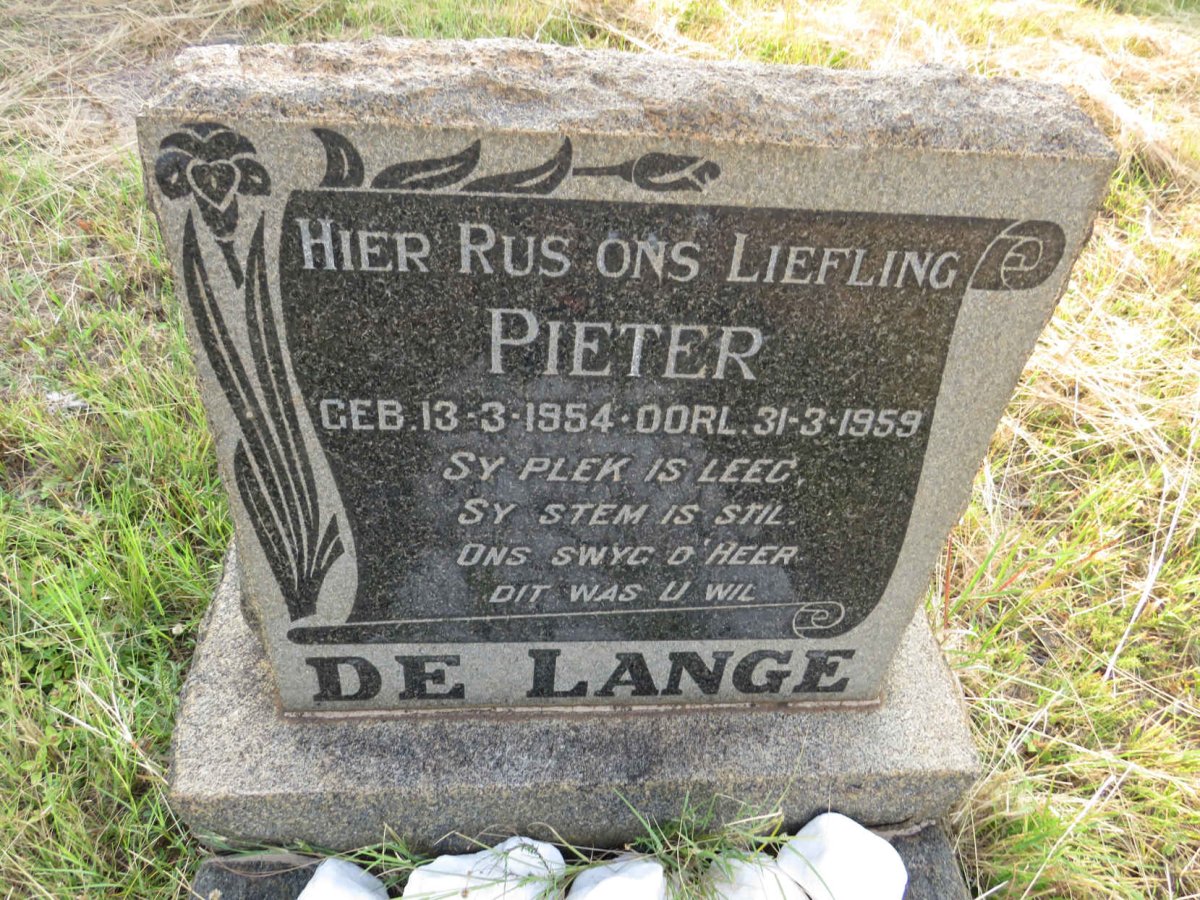 LANGE Pieter, de 1954-1959