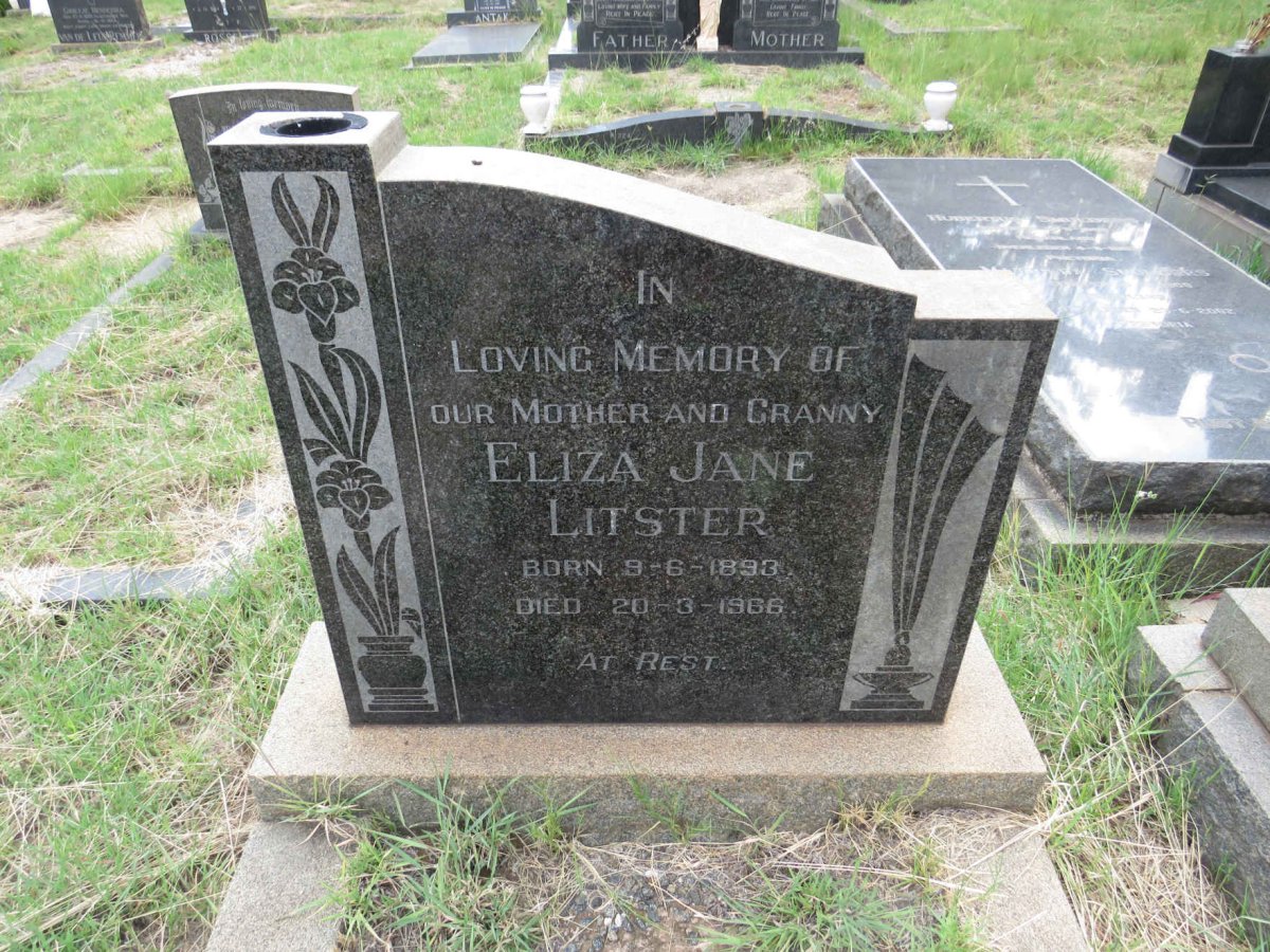 LITSTER Eliza Jane 1893-1966