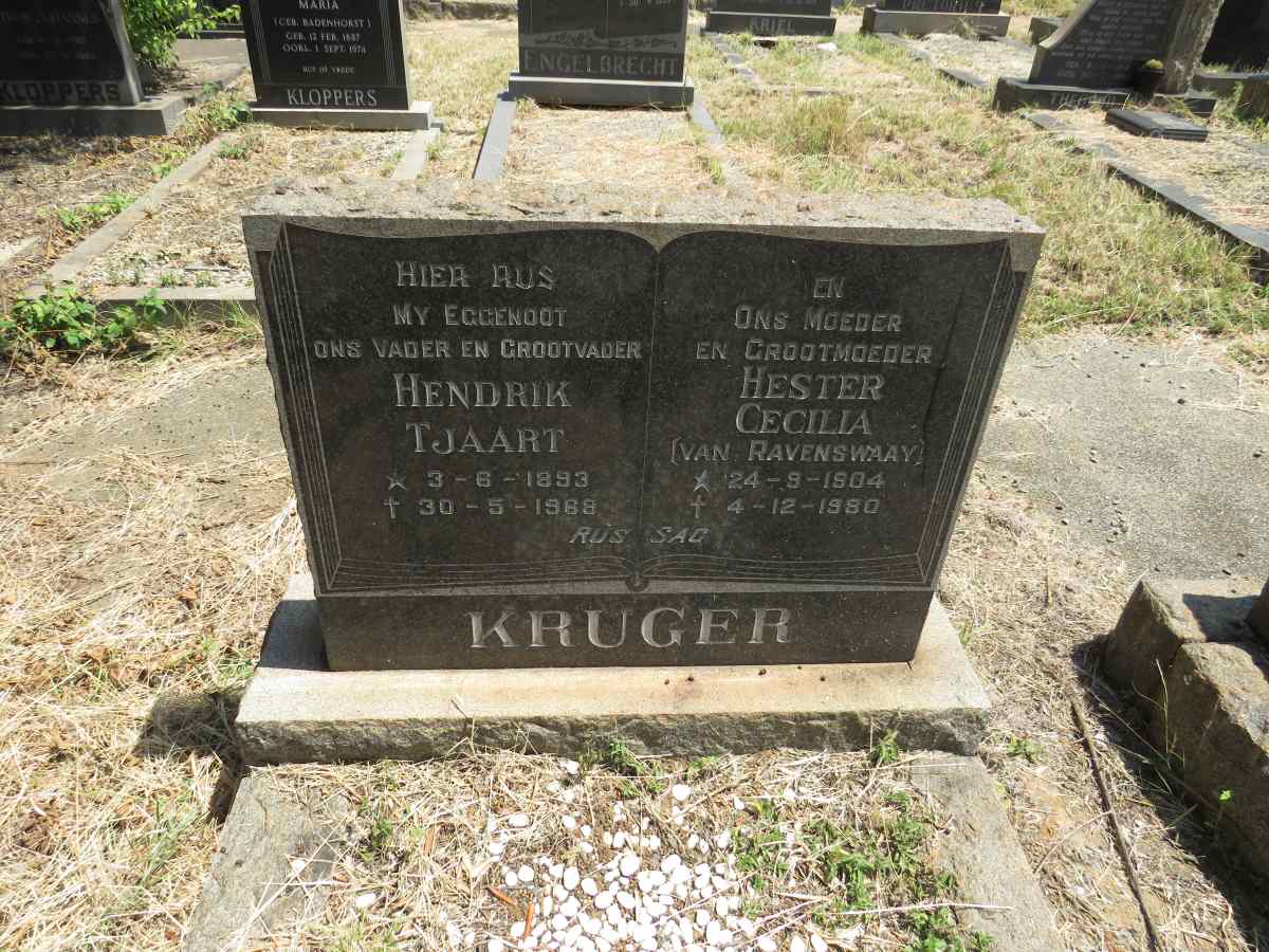 KRUGER Hendrik Tjaart 1893-1968 & Hester Cecilia RAVENSWAAY 1904-1980