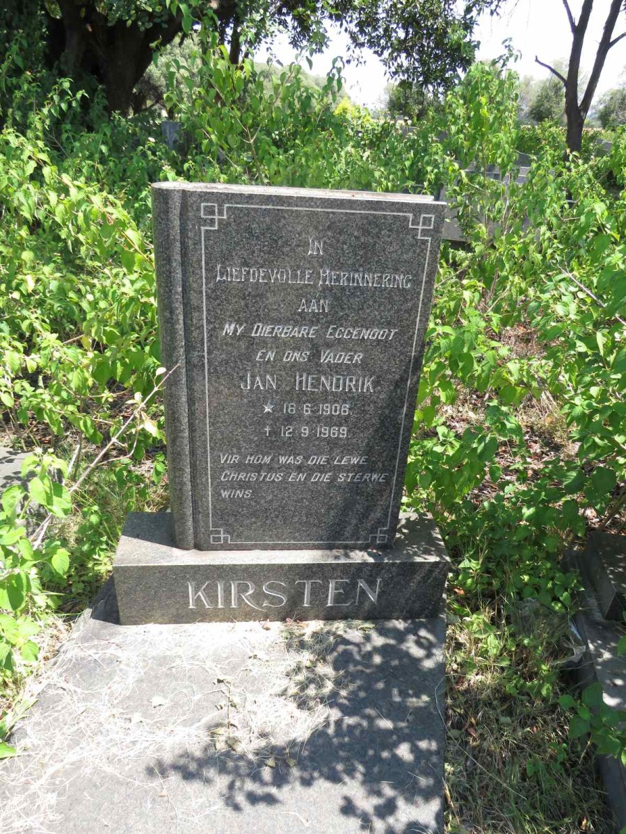 KIRSTEN Jan Hendrik 1906-1969