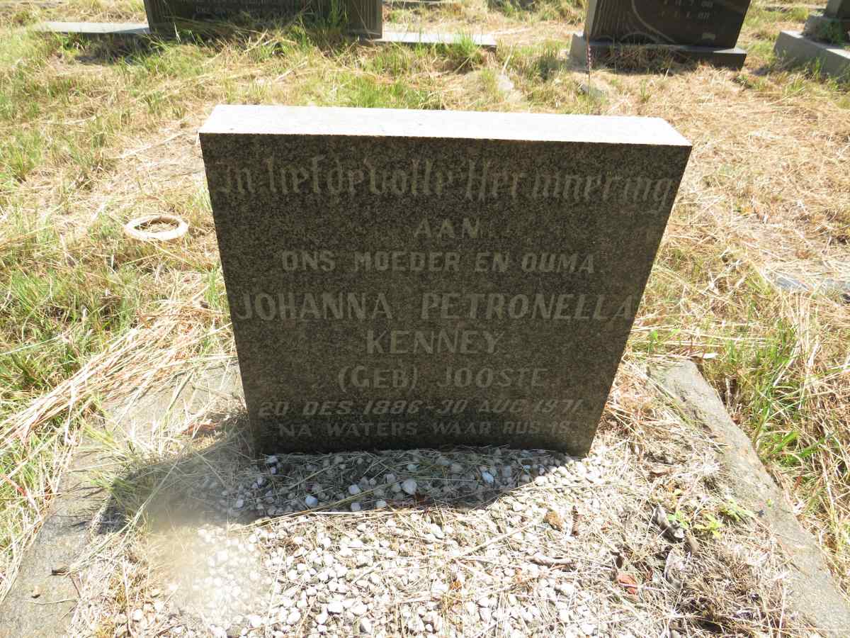 KENNEY Johanna Petronella nee JOOSTE 1886-1971