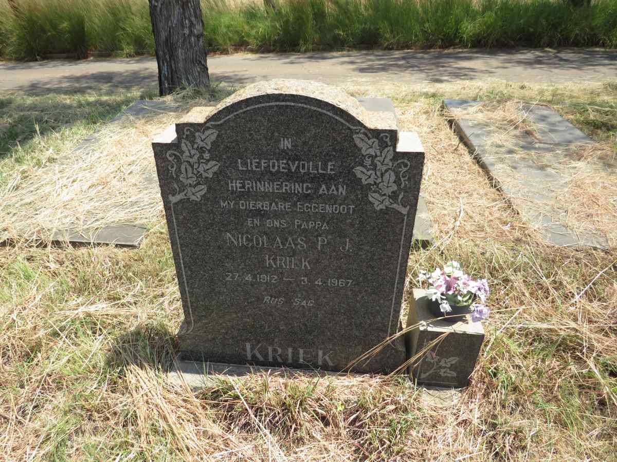KRIEK Nicolaas P.J. 1912-1967