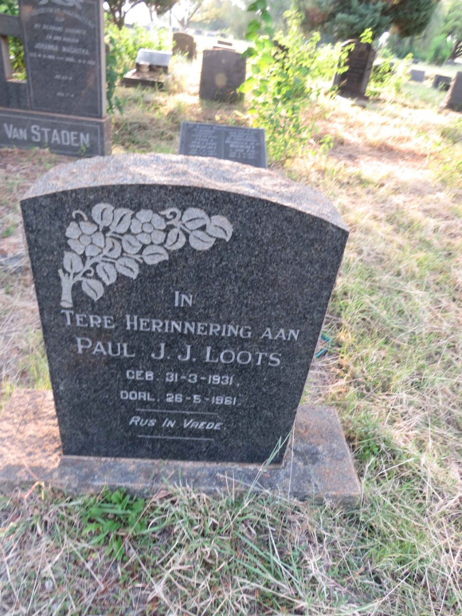 LOOTS Paul J.J. 1931-1961