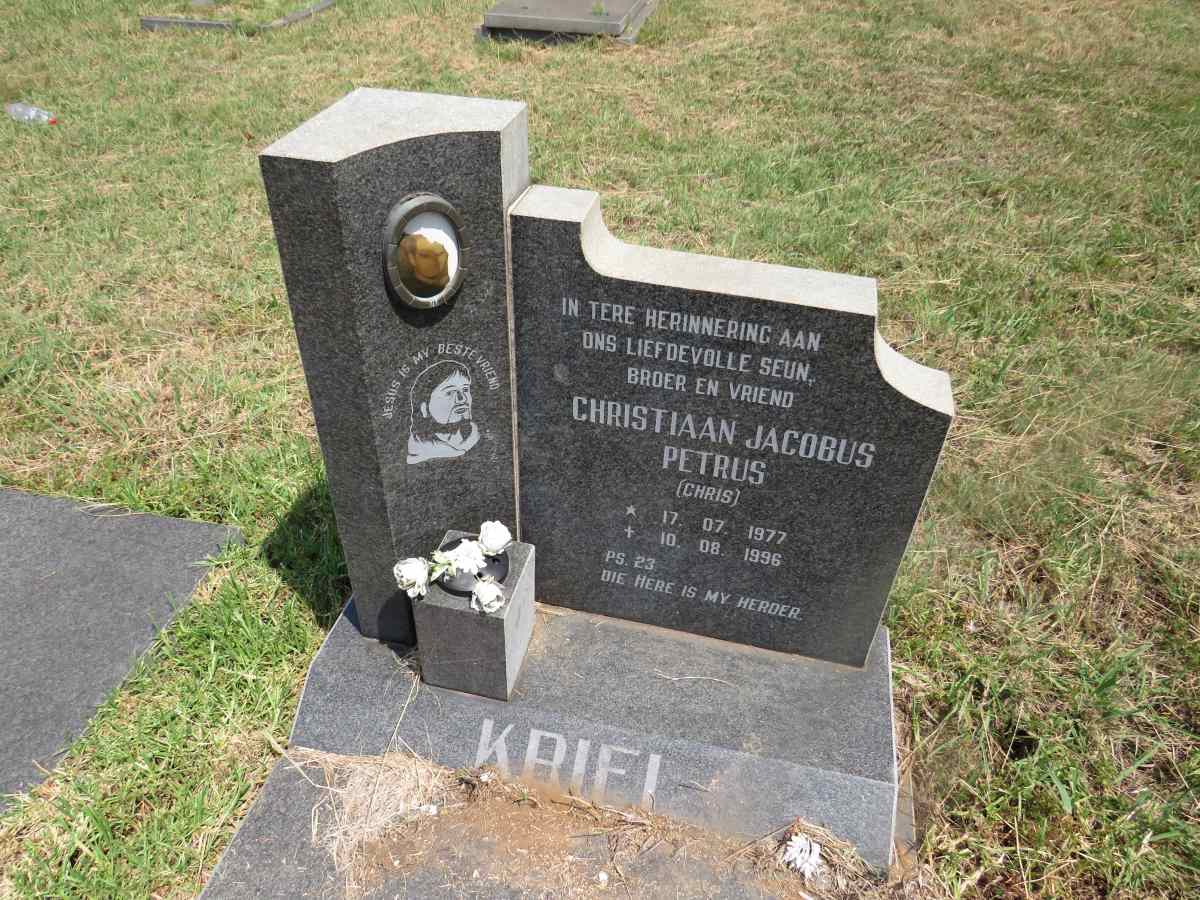 KRIEL Christiaan Jacobus Petrus 1977-1996