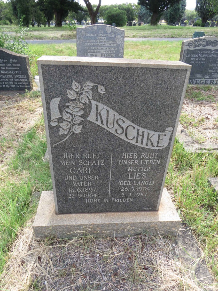 KUSCHKE Carl 1897-1964 & Lies LANGE 1904-1987