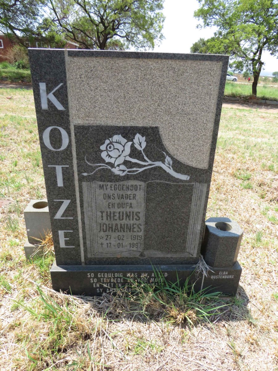 KOTZE Theunis Johannes 1919-1997