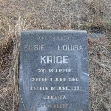 KRIGE Elsie Louisa 1960-1981