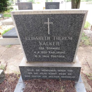 KALKER Elisabeth Therese nee SCHWARZ 1920-1964