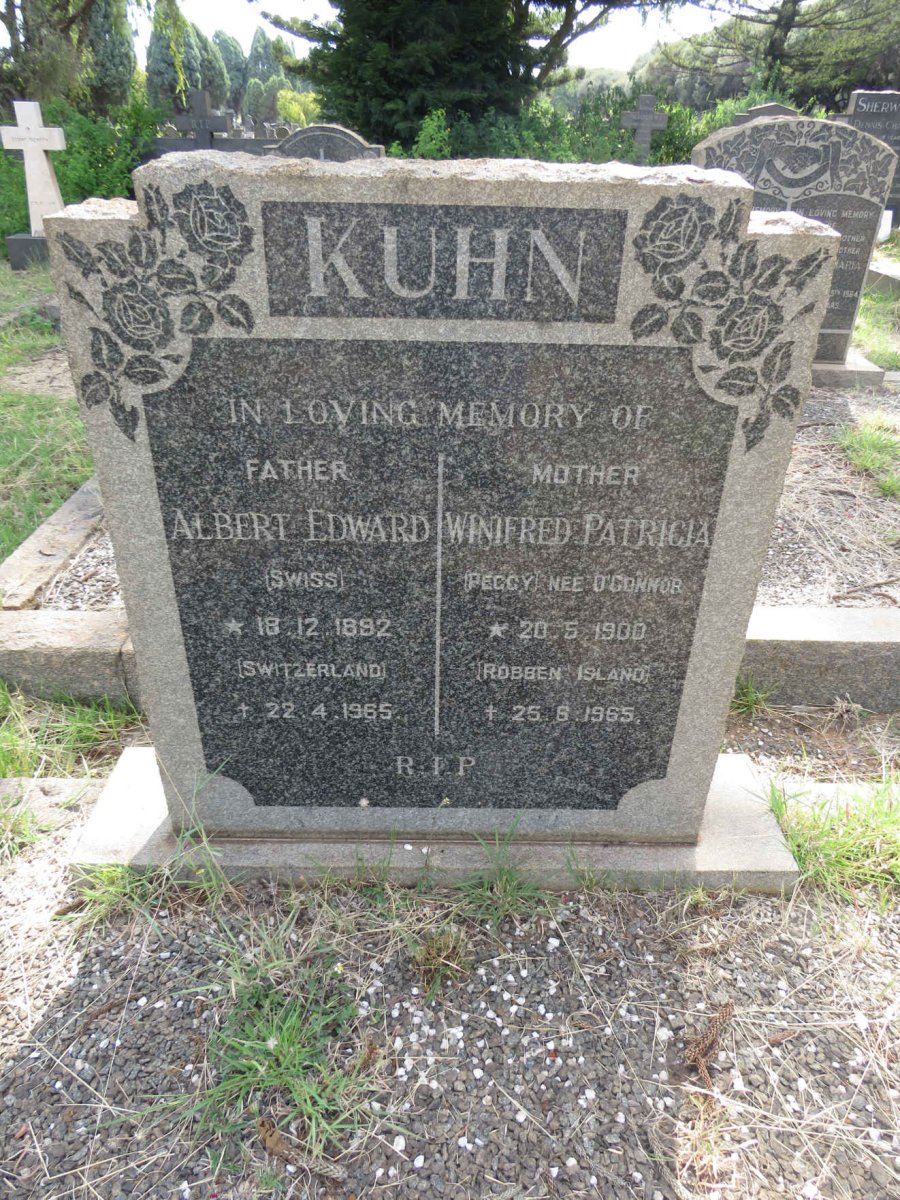 KUHN Albert Edward 1892-1965 & Winifred Patricia O'CONNOR 1900-1965