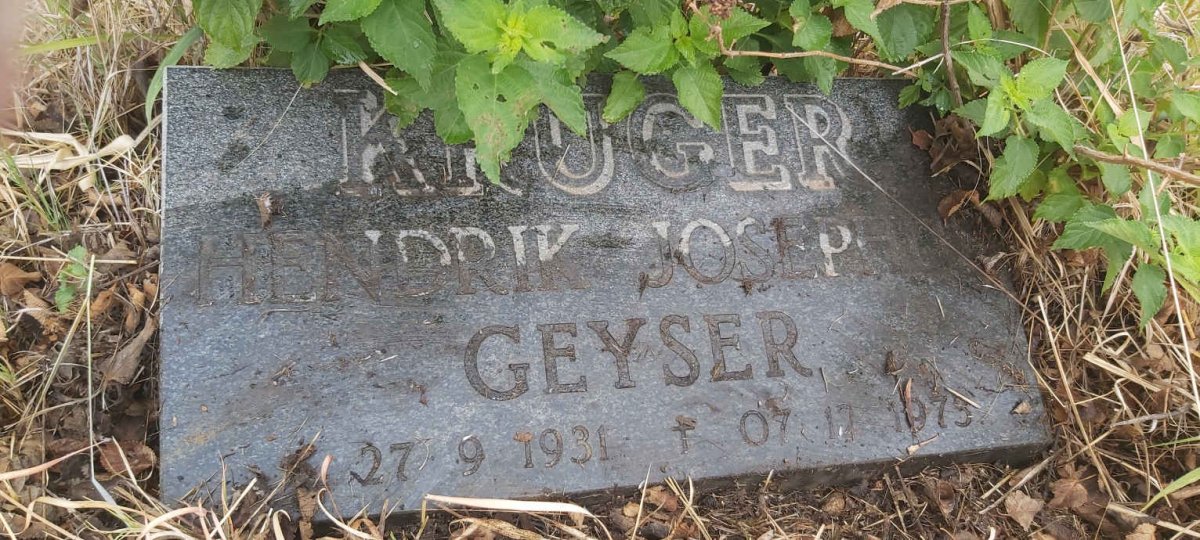 KRUGER Hendrik Josephus Geyser 1931-1973