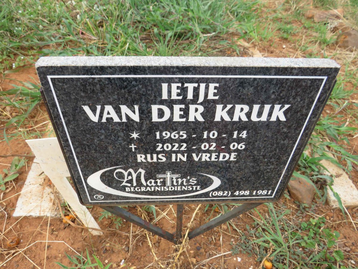 KRUK Ietje, van der 1965-2022