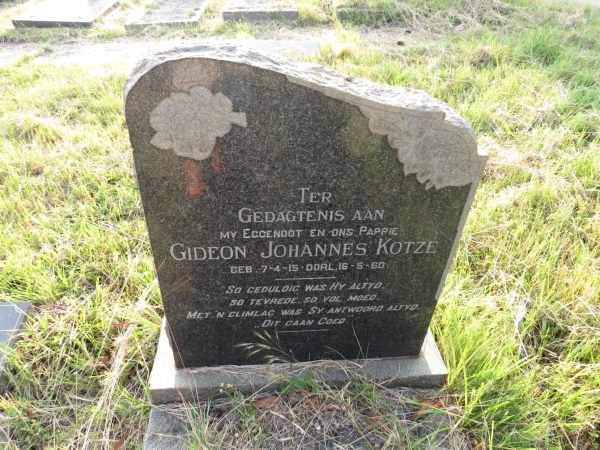 KOTZE Gideon Johannes 1915-1960