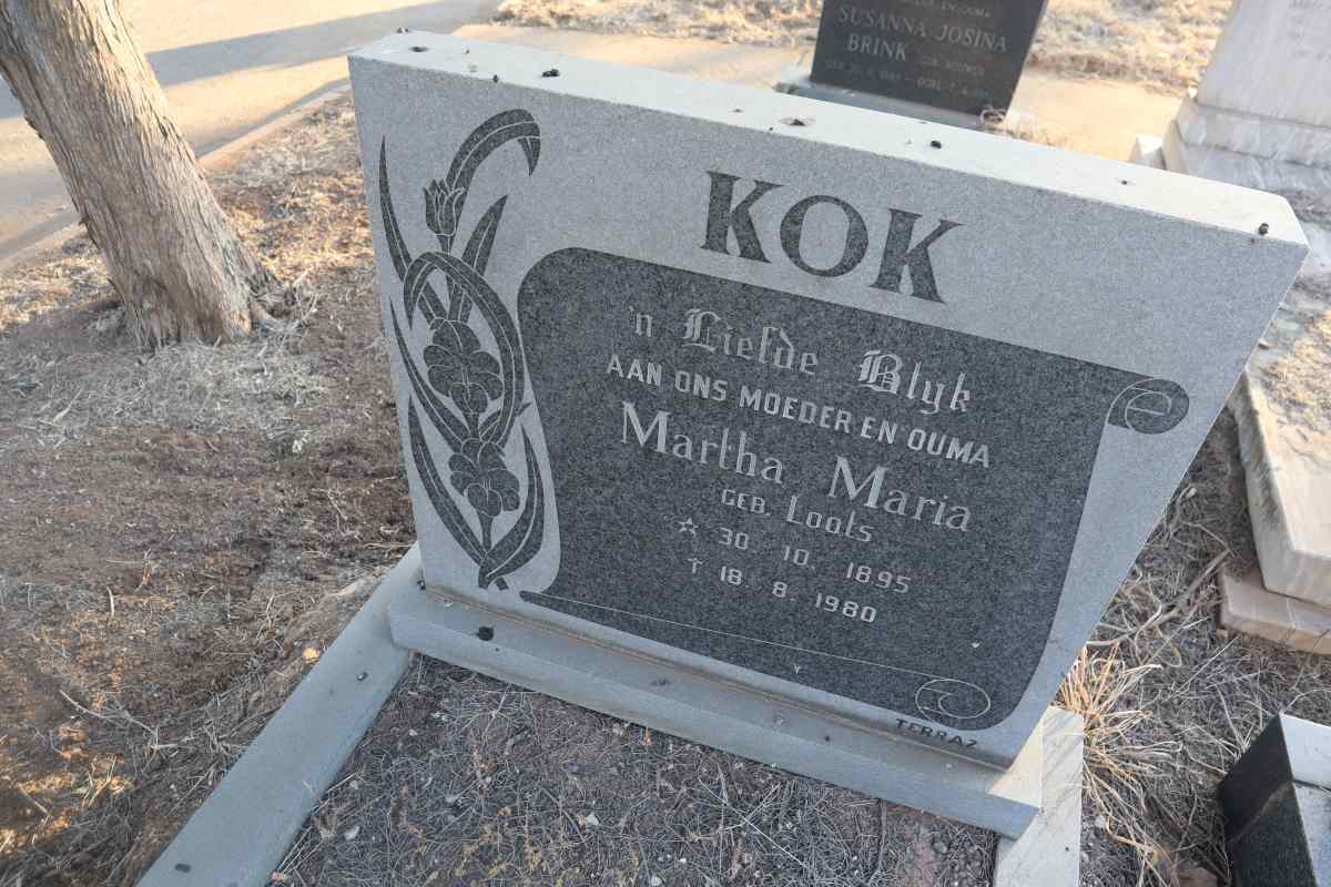 KOK Martha Maria nee LOOTS 1895-1980