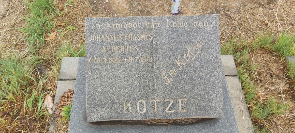 KOTZE Johannes Erasmus Albertus 192?-1973