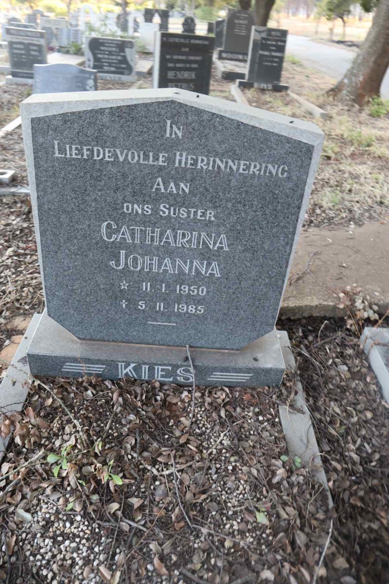 KIES Catharina Johanna 1950-1985