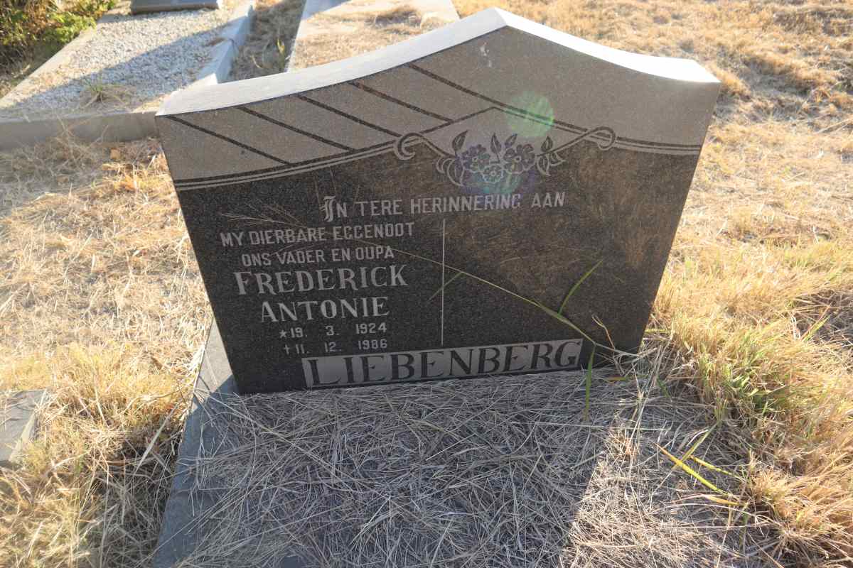 LIEBENBERG Frederick Antonie 1924-1986