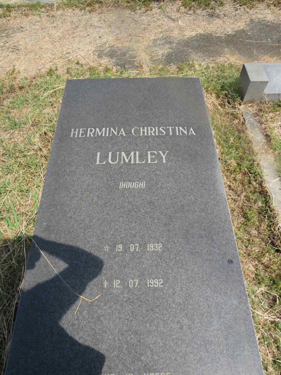 LUMLEY Hermina Christina nee HOUGH 1932-1992