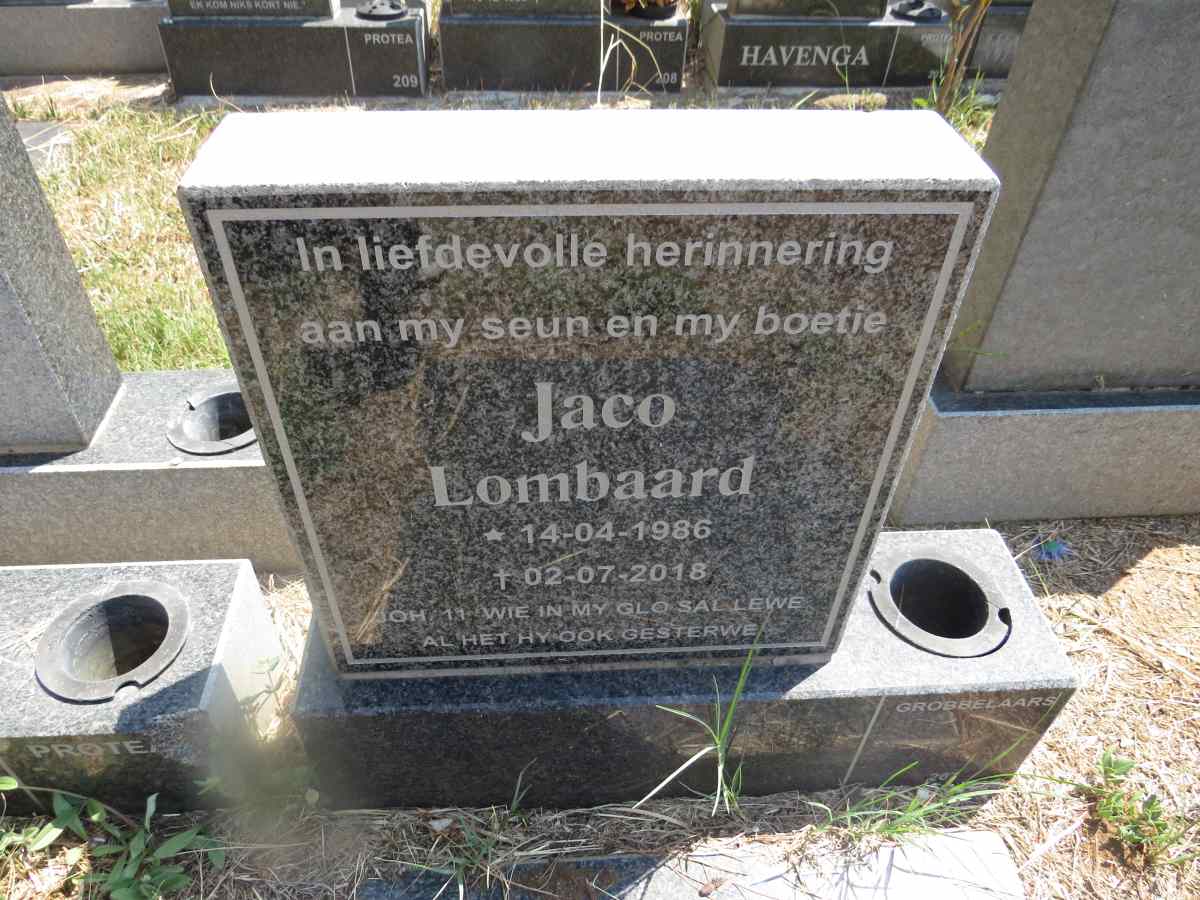 LOMBAARD Jaco 1986-2018