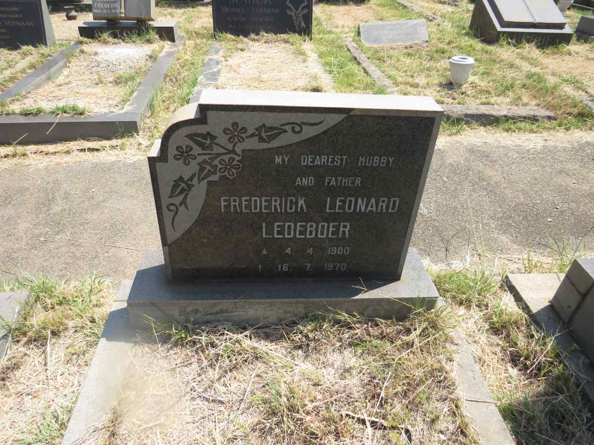 LEDEBOER Frederick Leonard 1900-1970