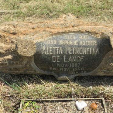 LANGE Aletta Petronella, de 1887-1968