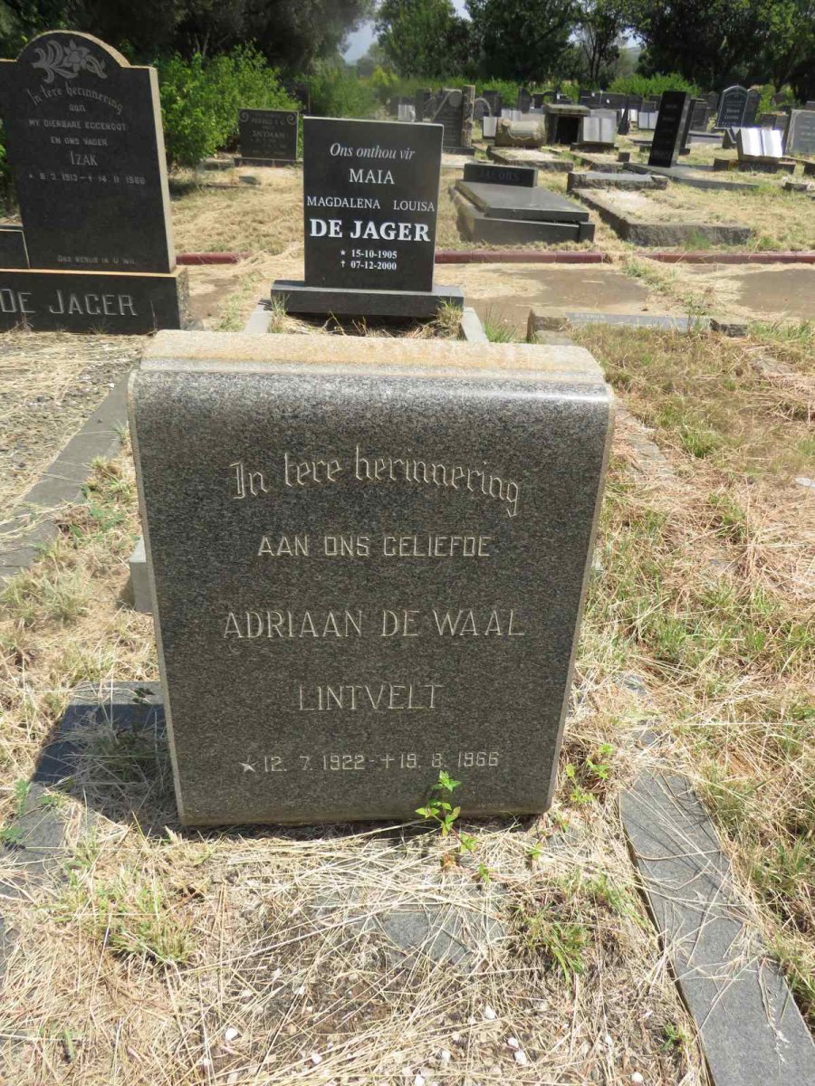 LINTVELT Adriaan De Waal 1922-1966
