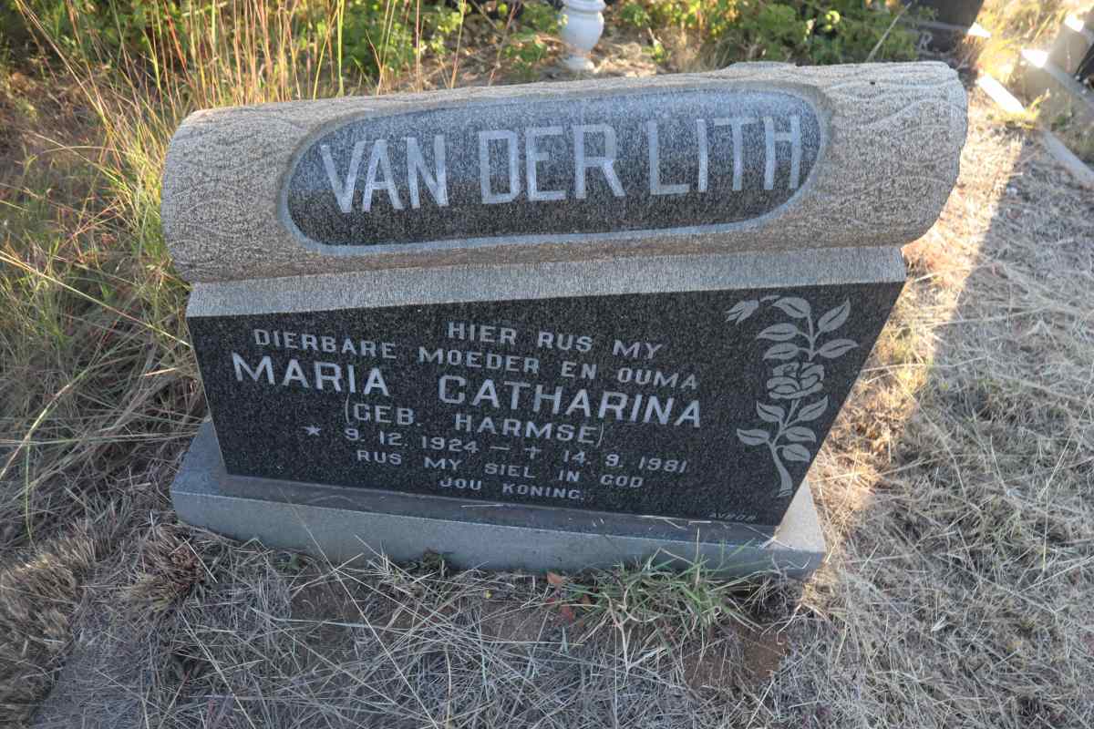 LITH Maria Catharina, van der nee HARMSE 1924-1981