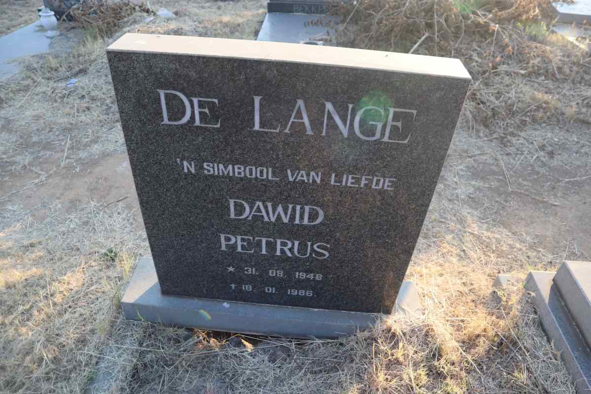 LANGE Dawid Petrus, de 1948-1986