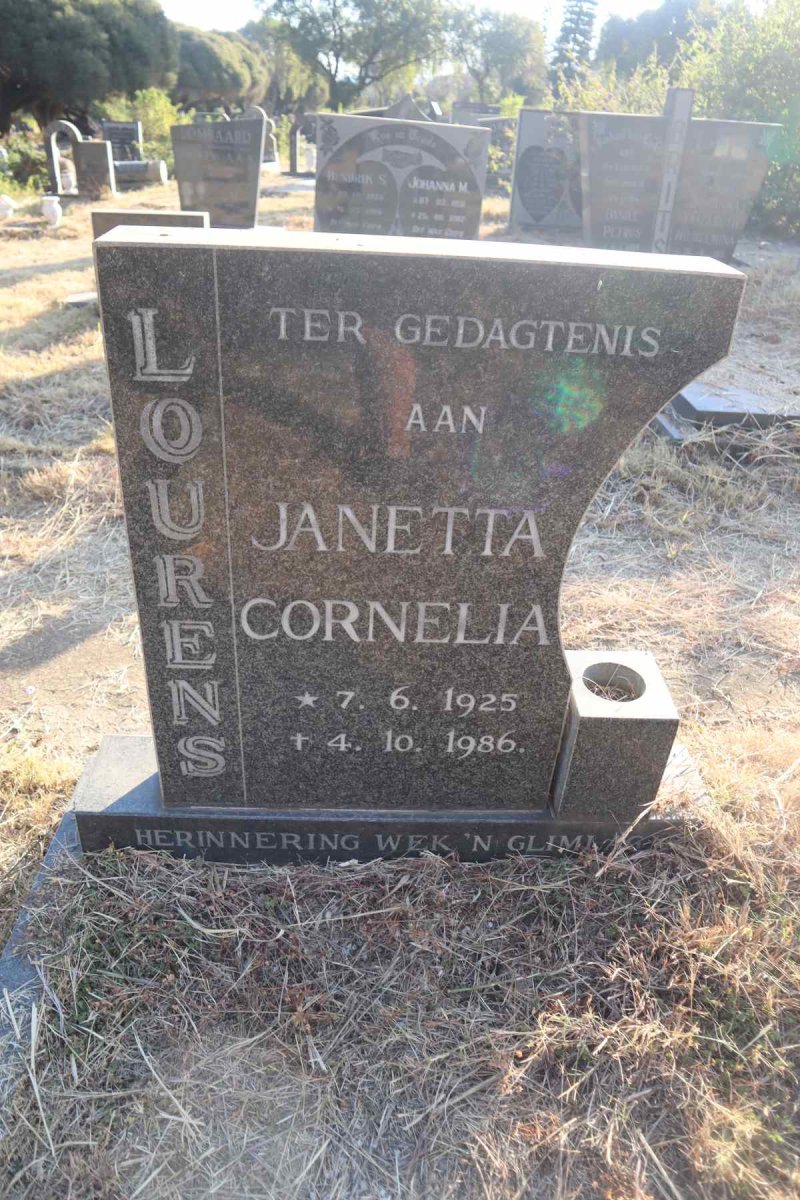 LOURENS Janetta Cornelia 1925-1986
