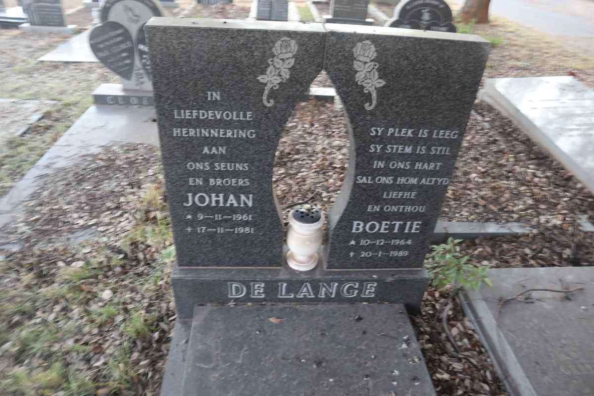 LANGE Johan, de 1961-1981 :: LANGE Boetie, de 1964-1989