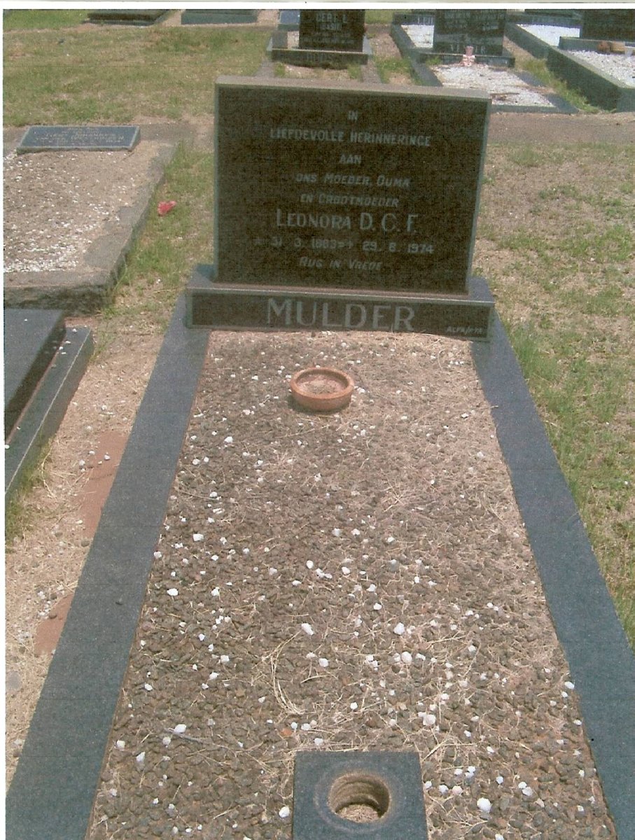MULDER Leonora D.C.F. 1883-1974