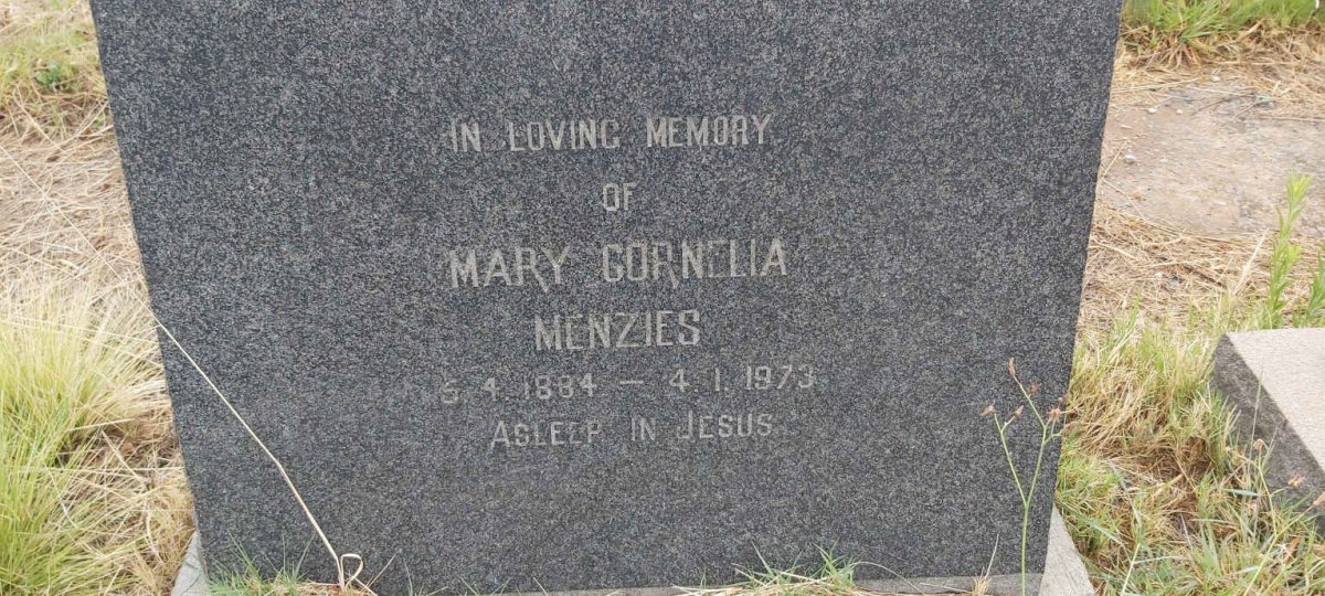 MENZIES Mary Cornelia 1884-1973