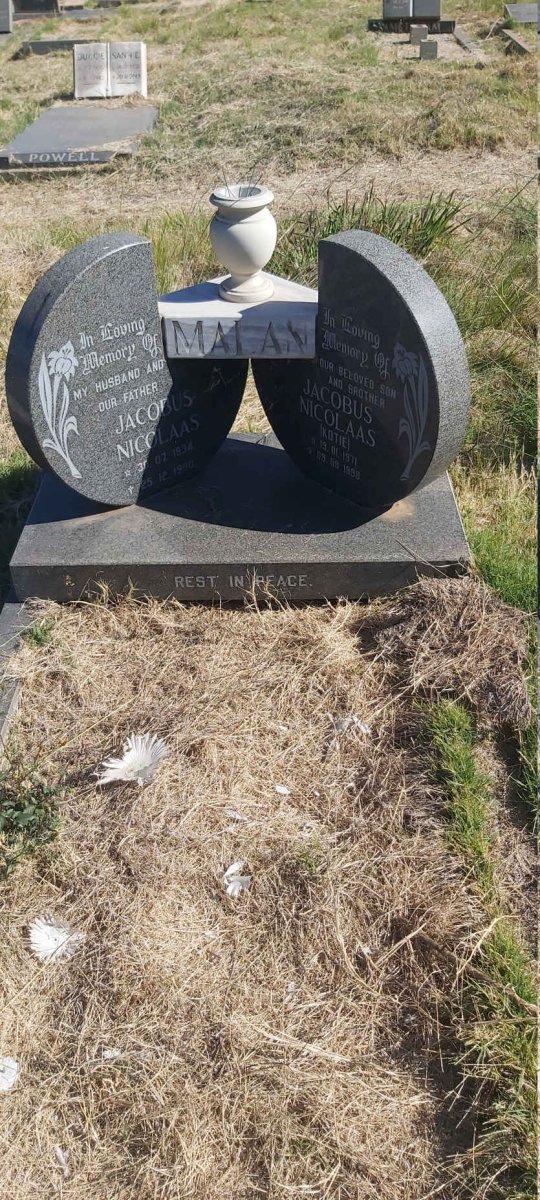 MALAN Jacobus Nicolaas 1934-1990 :: MALAN Jacobus Nicolaas 1971-1998