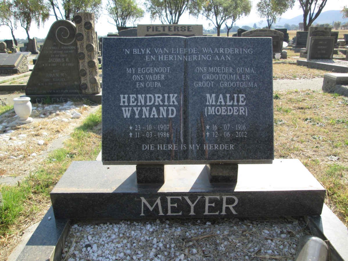 MEYER Hendrik Wynand 1907-1986 &amp; Malie 1916-2012