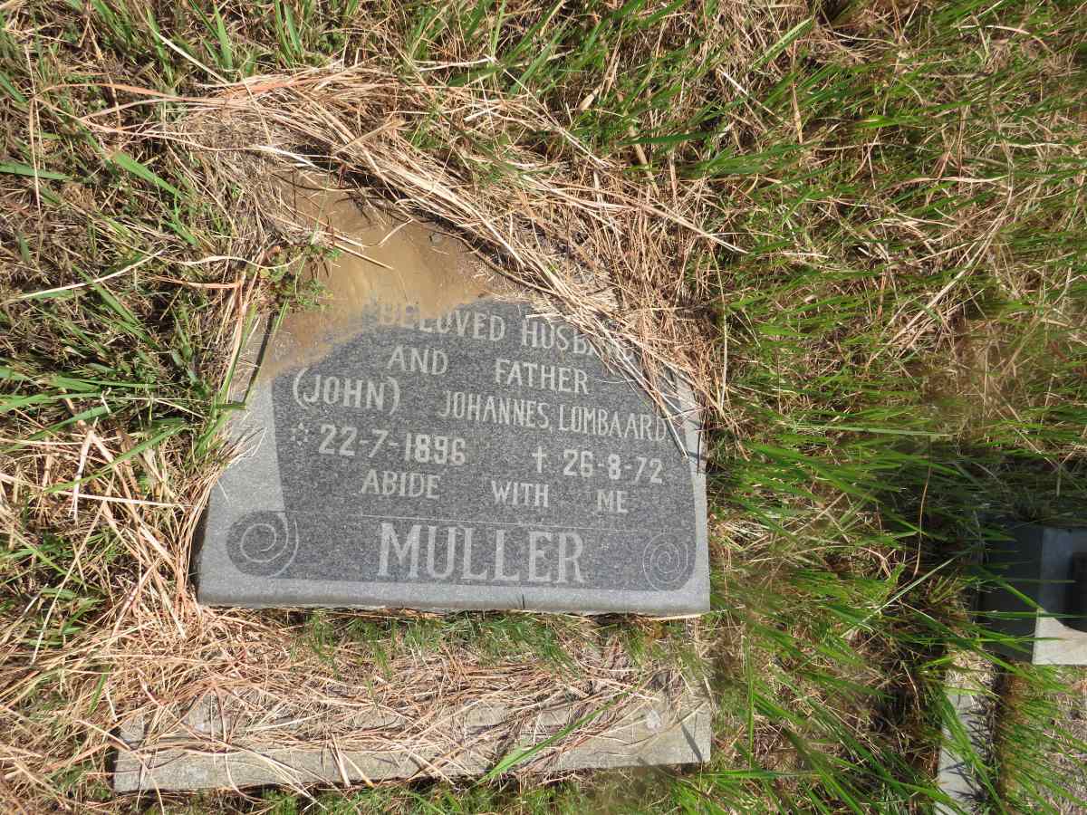 MULLER Johannes Lombaard 1896-1972
