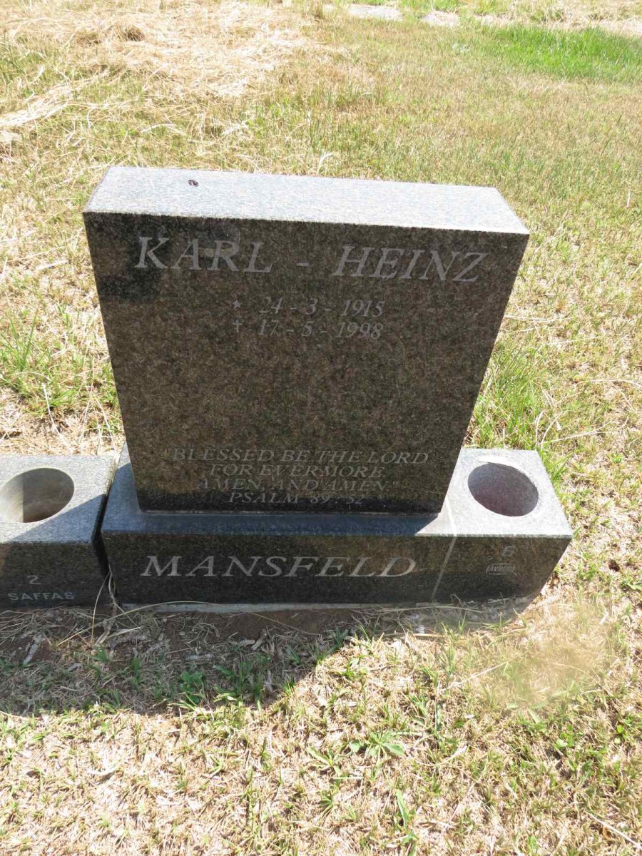 MANSFELD Karel-Heinz 1915-1998