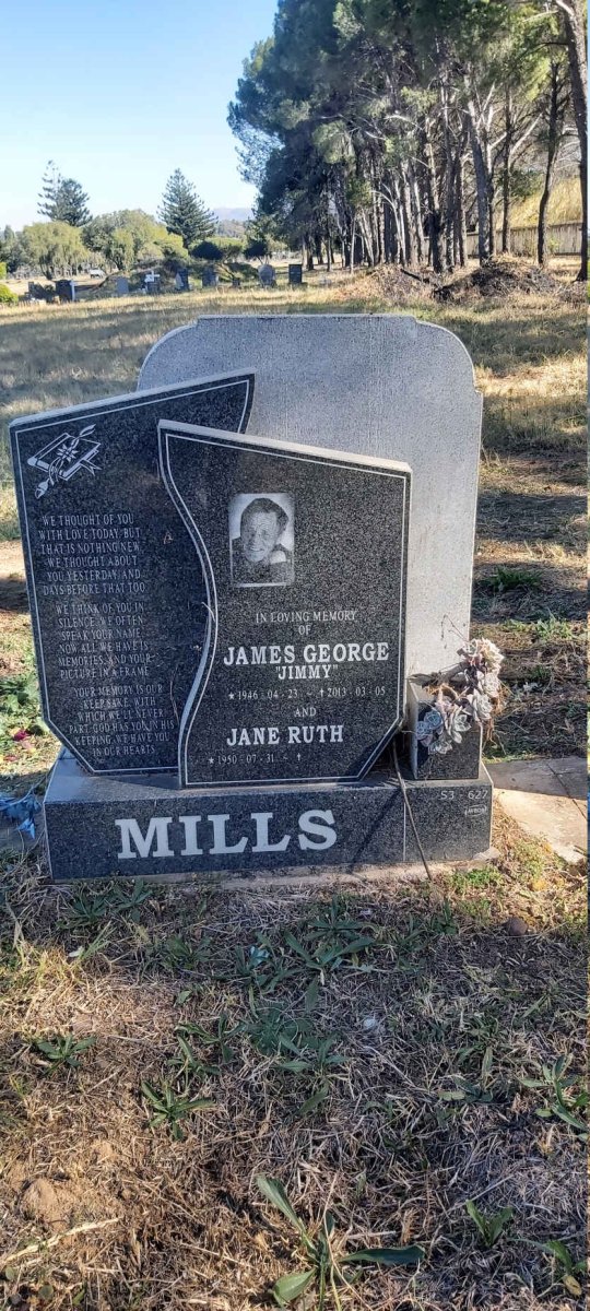 MILLS James George 1946-2013 &amp; Jane Ruth 1950-
