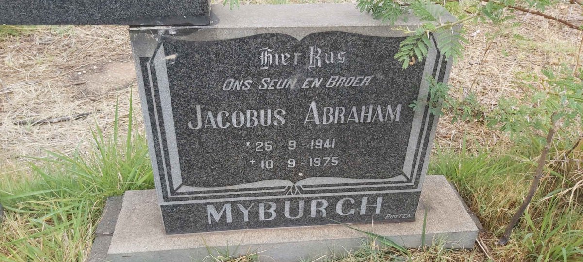 MYBURGH Jacobus Abraham 1941-1975