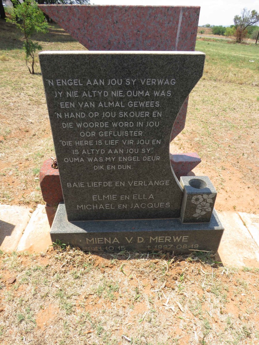 MERWE Miena, van der 1941-1997 