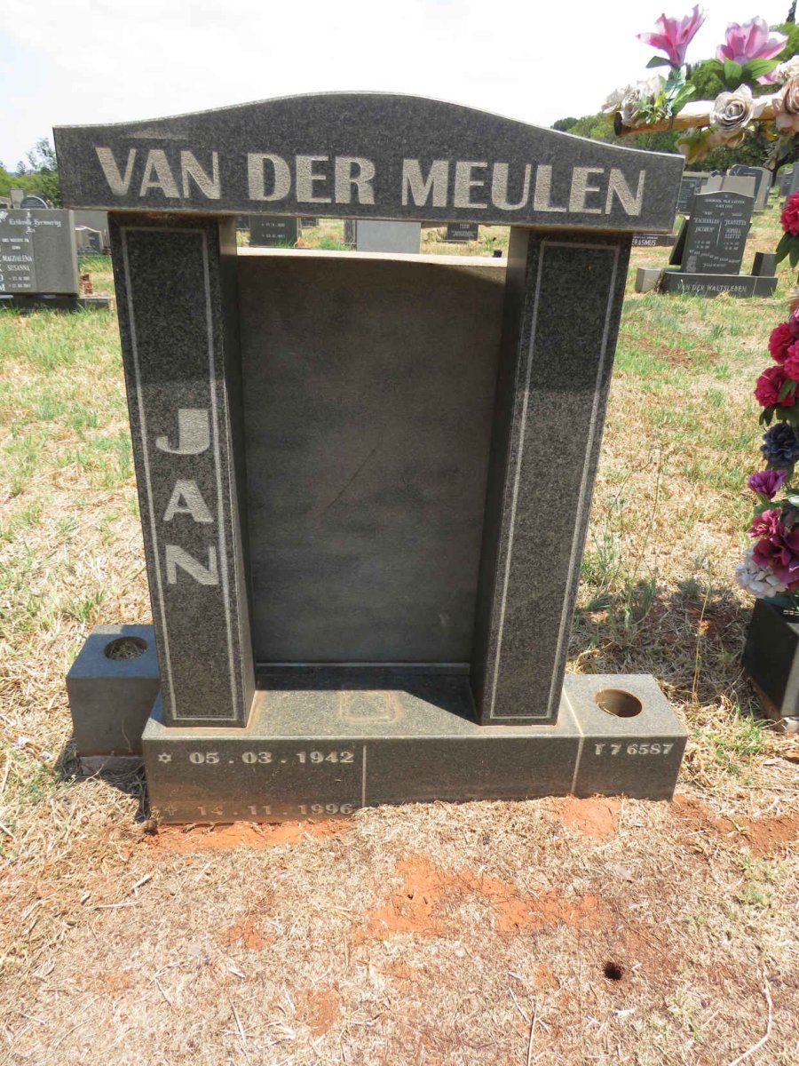 MEULEN Jan, van der 1942-1996